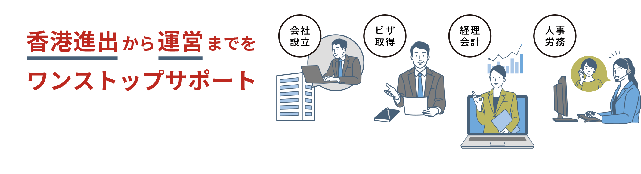 香港進出から運営までをワンストップサポート