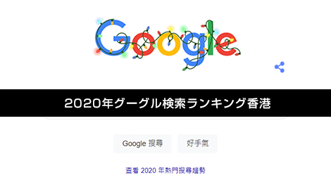2020年グーグル検索ランキング香港