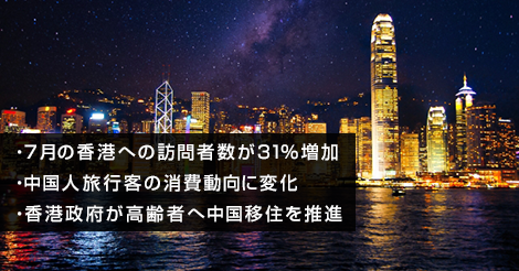 7月の香港への訪問者数が31％増加