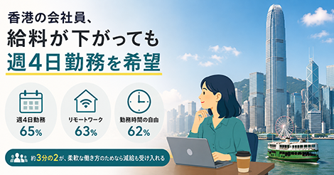 香港の会社員、給料が下がっても週4日勤務を希望