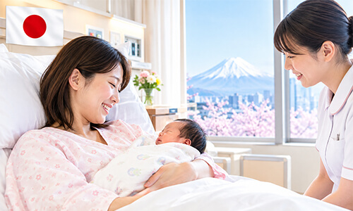 日本で出産